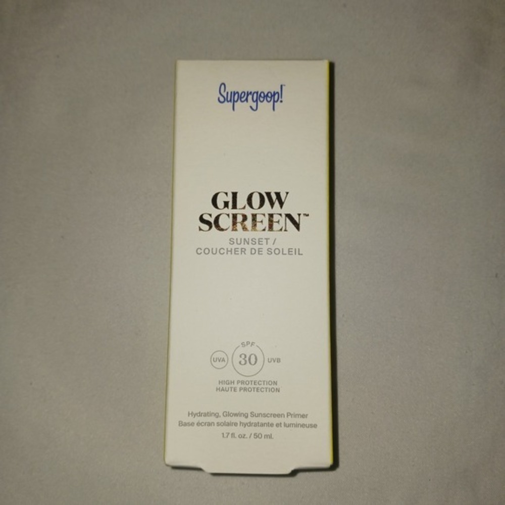 New Supergoop Glow Screen Sunset SPF 30 Hydrating Sunscreen‎ Primer 1.7 oz 50 ml